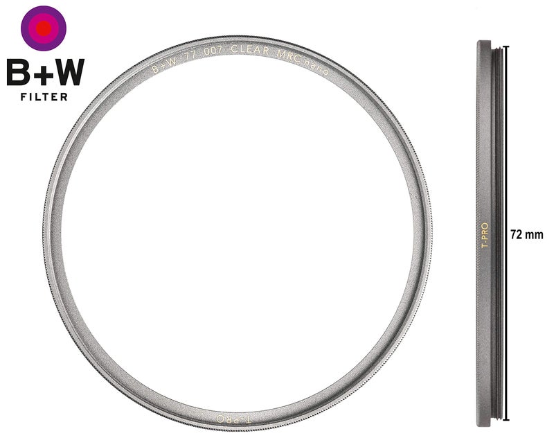 BW B + W Clear Protection Filter for Camera Lens â€“ Ultra Slim Titan Mount (T-PRO), 007, HTC, 16 Layers Multi-Resistant and Nano Coating, Photography Filter, 72 mm - Image 3